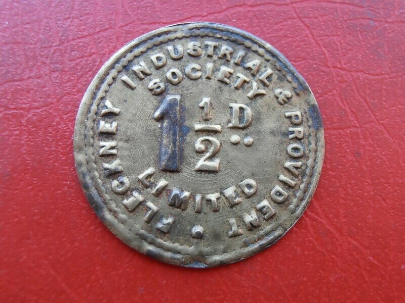 Fleckney Industrial & Provident Threehalfpence Token