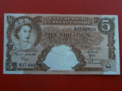 East Africa 5 Shillings - 1958