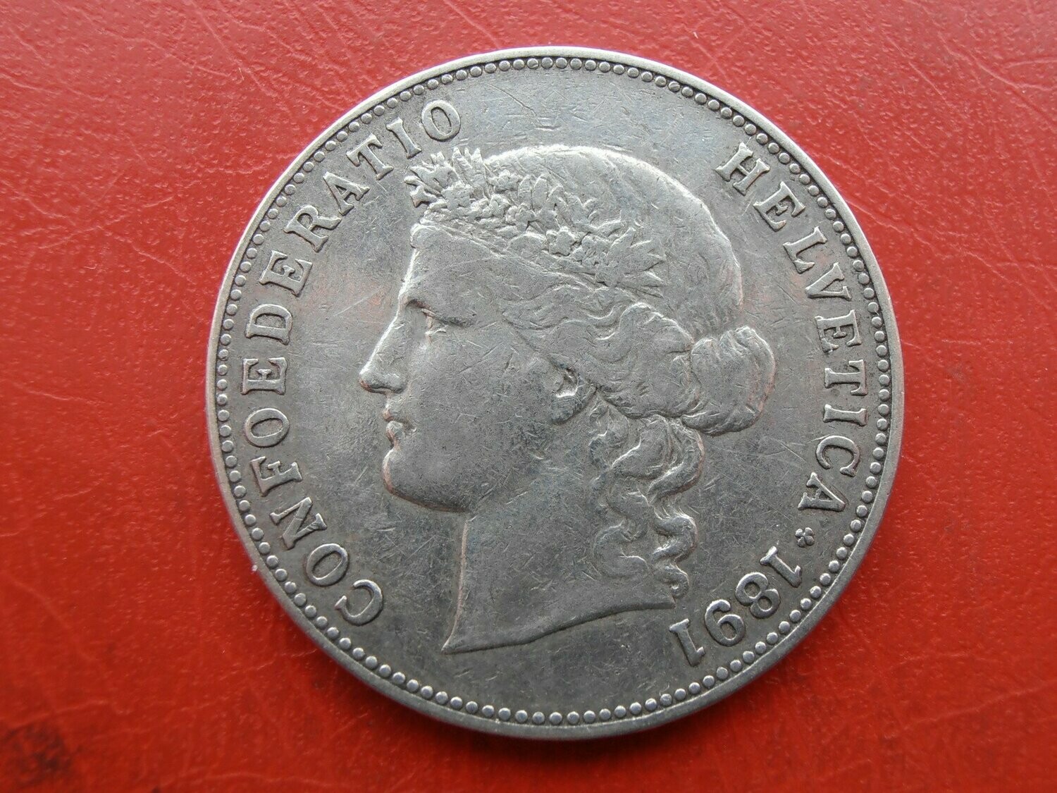 Switzerland 5 Francs  -  1891B