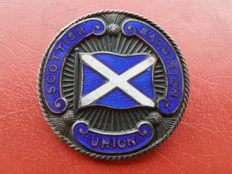 Scottish Badminton Union Badge  -  1929