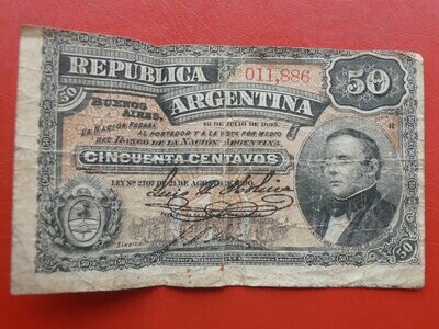 Argentina 50 Centavos - 1895