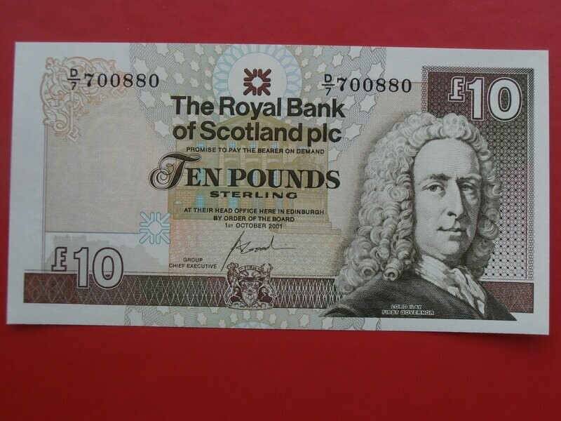 Royal Bank of Scotland £10  -  2001