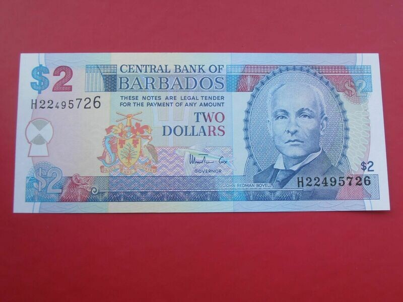 Barbados 2 Dollars  -  1999