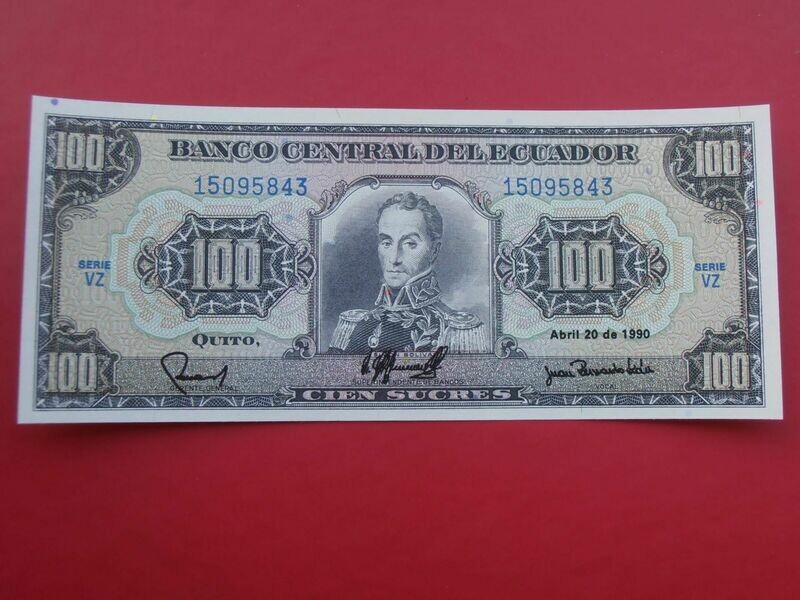 Ecuador 100 Sucres  -  1990