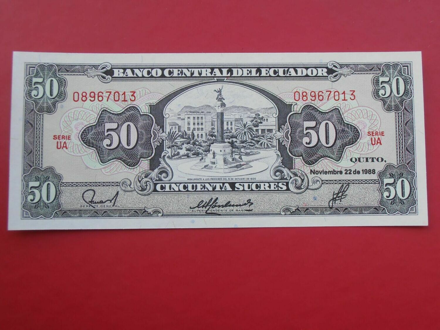 Ecuador 50 Sucres - 1988