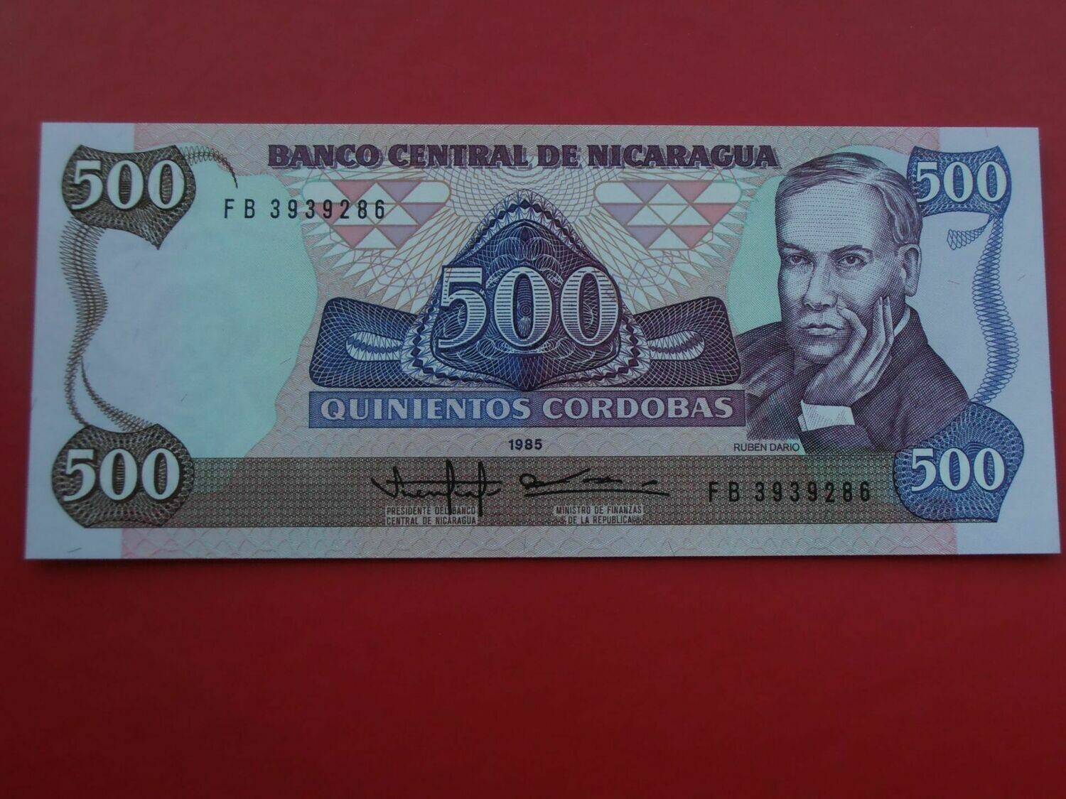 Nicaragua 500 Cordobas  -  1985