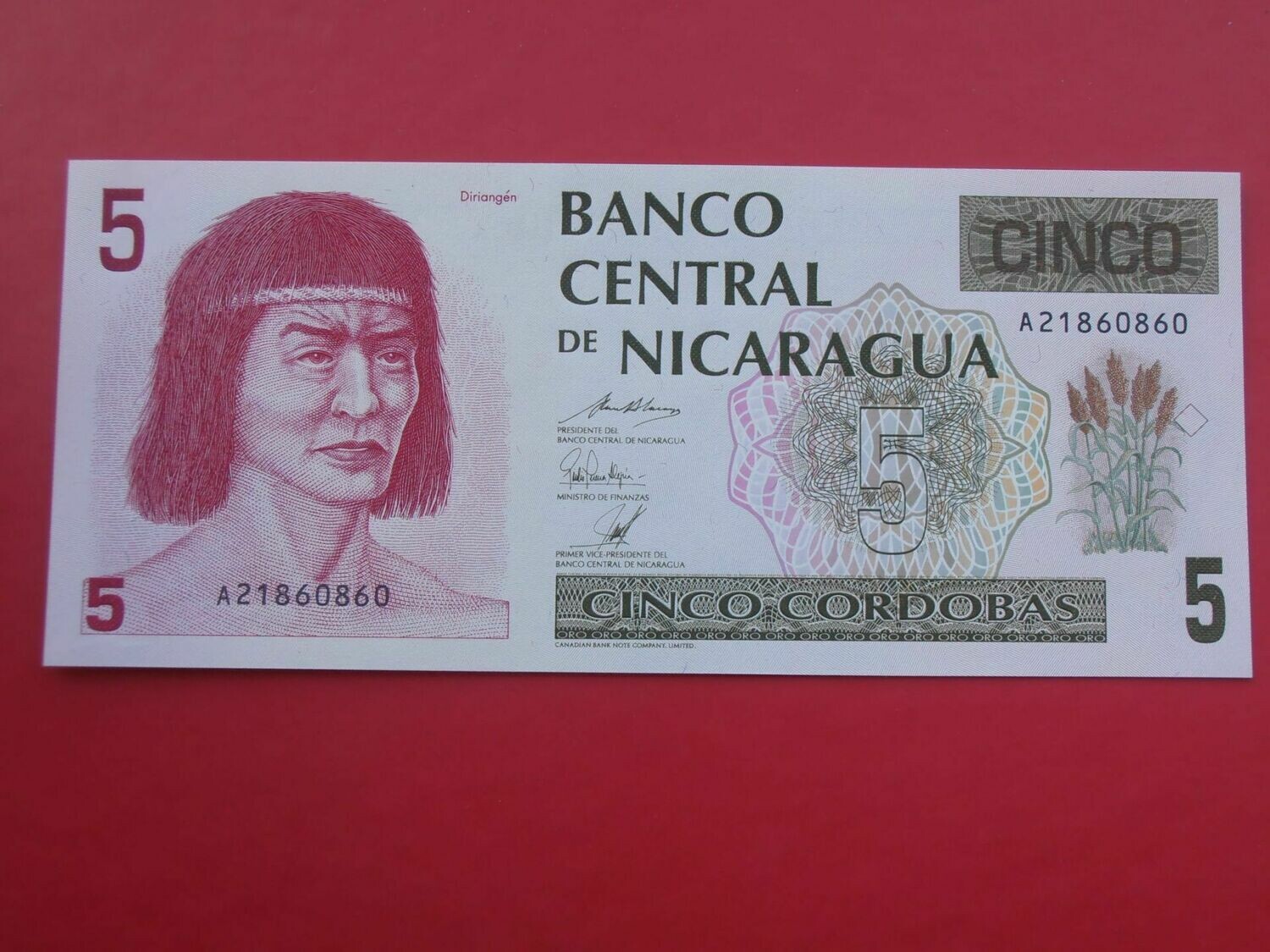 Nicaragua 5 Cordobas  -  1990