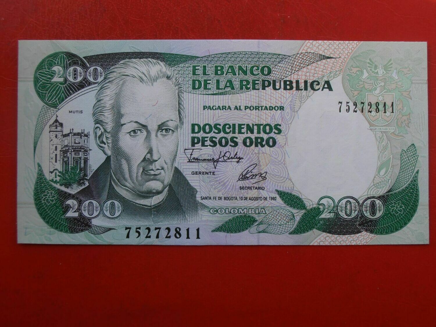 Colombia 200 Pesos  -  1992