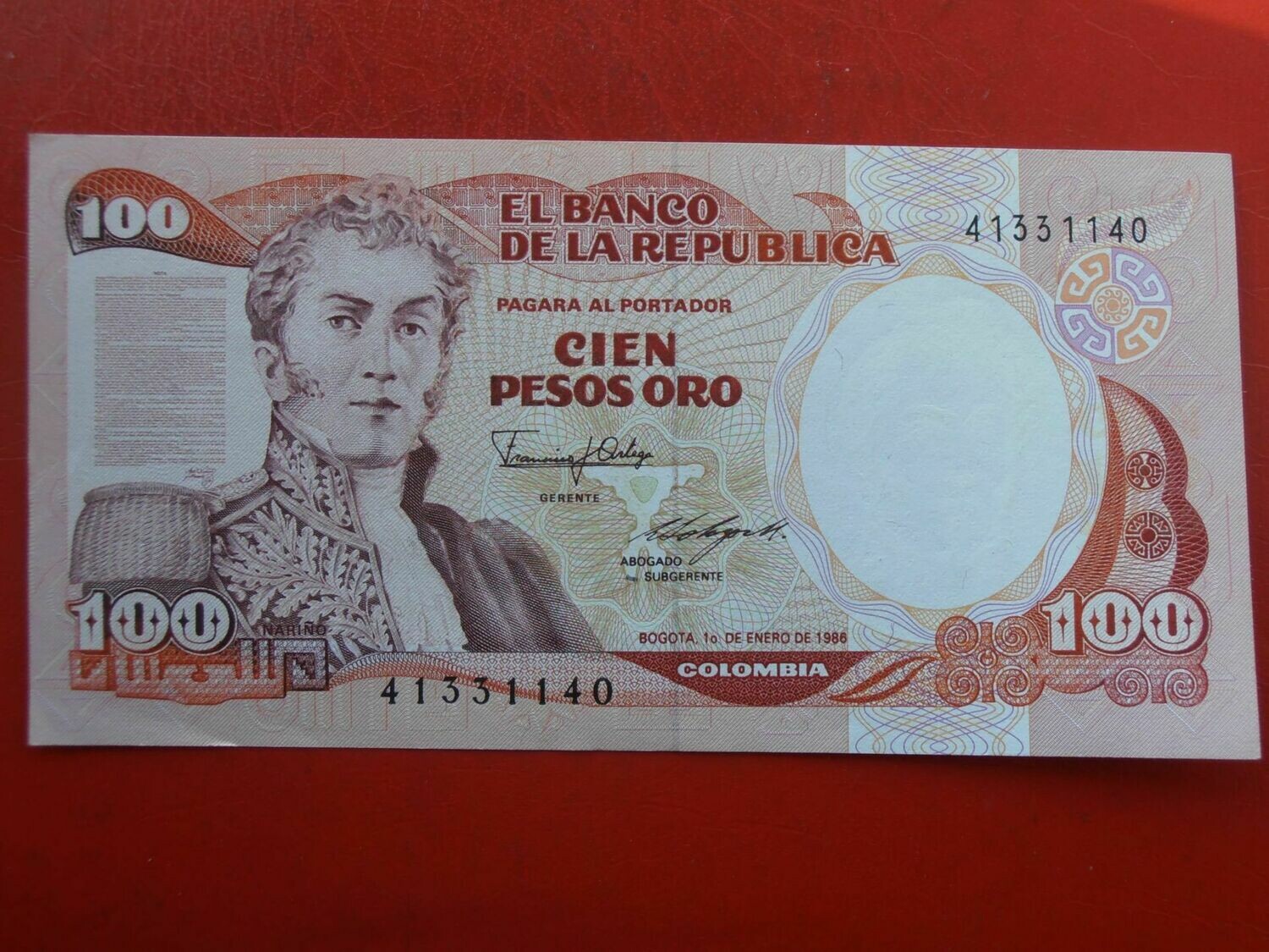 Colombia 100 Pesos  -  1986