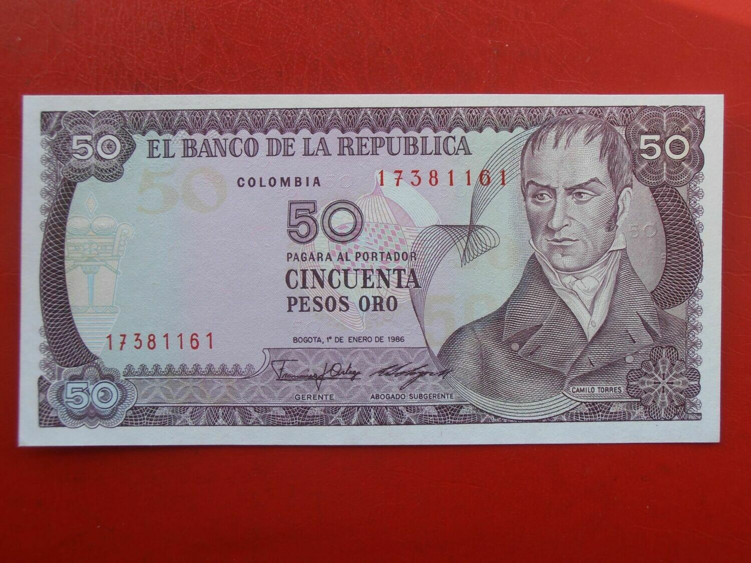 Colombia 50 Pesos  -  1986