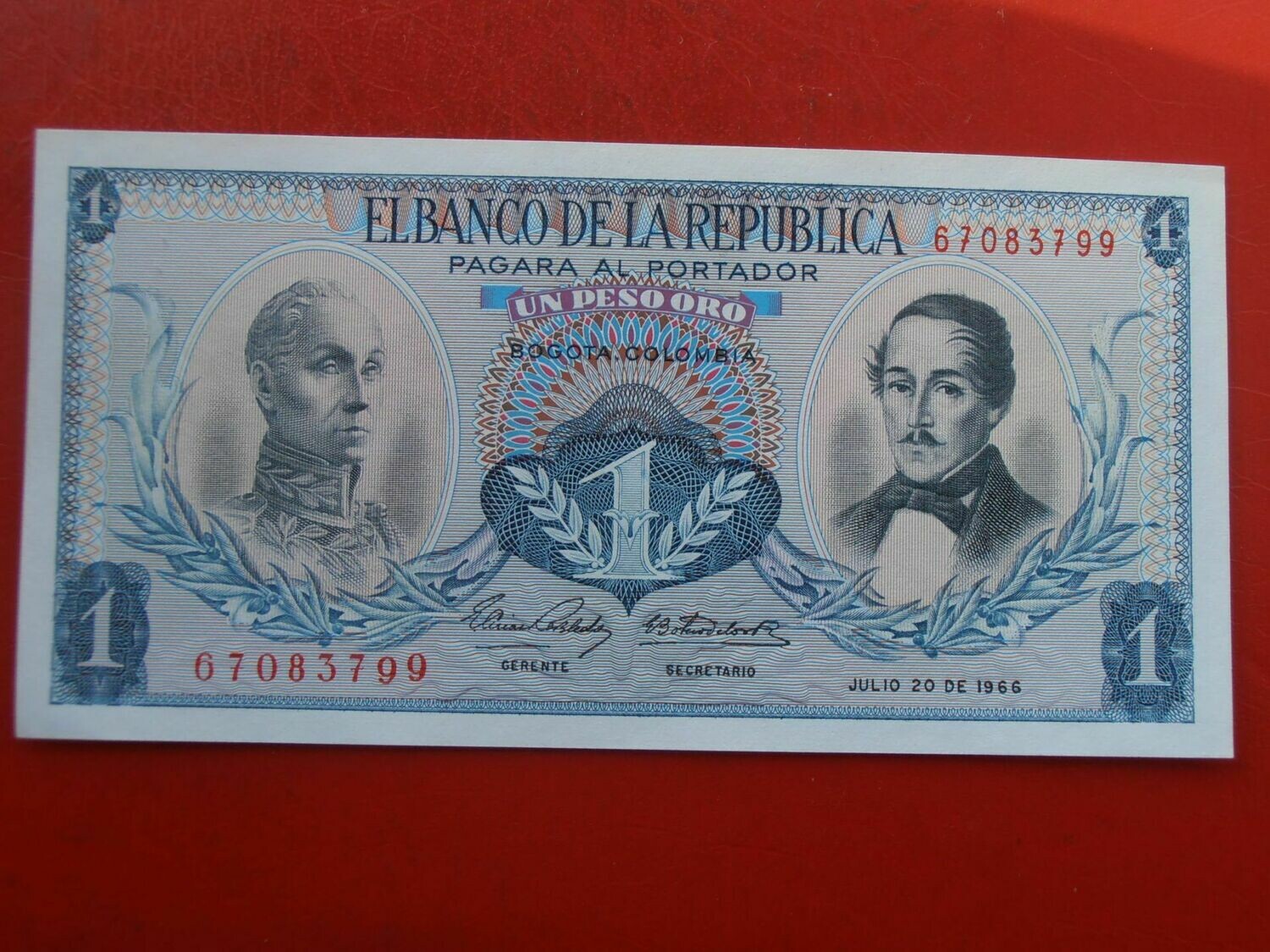 Colombia 1 Peso  -  1966