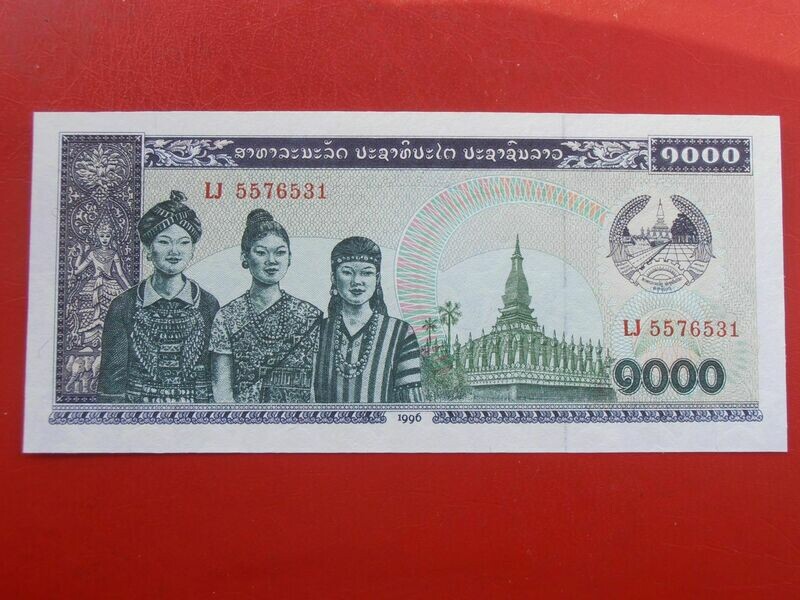 Laos 1000 Kip  -  1996