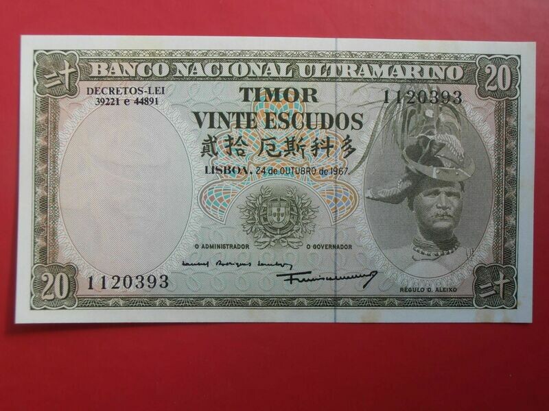 Timor 20 Escudos  -  1967