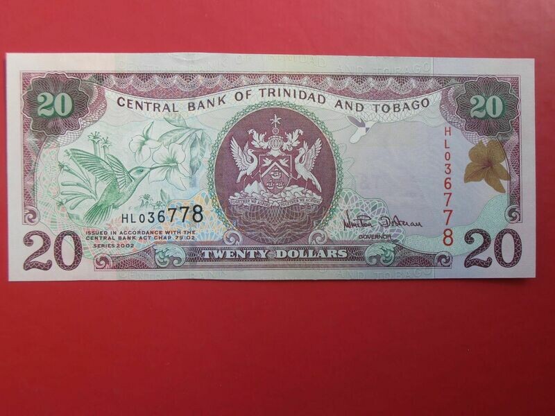 Trinidad & Tobago 20 Dollars  -  2002