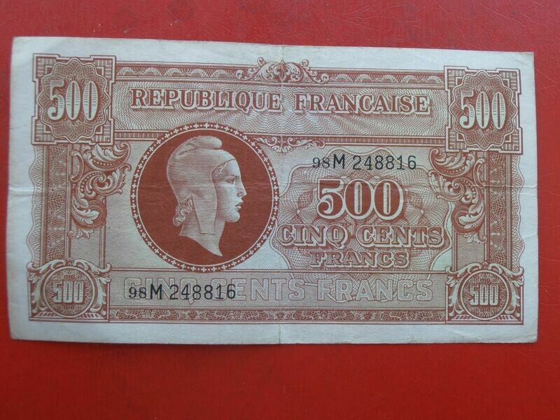 France 500 Francs  -  1944
