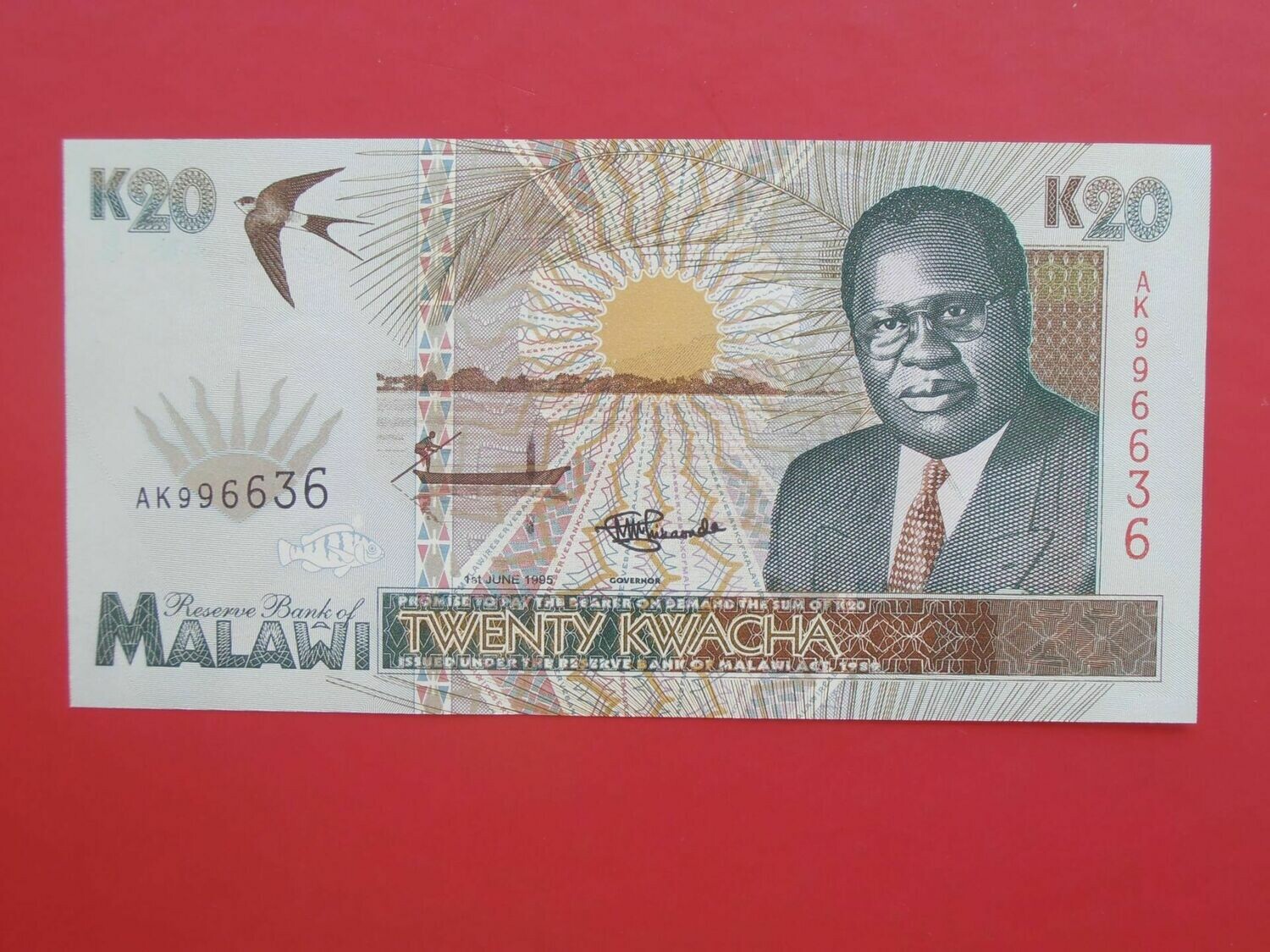 Malawi 20 Kwacha  -  1995