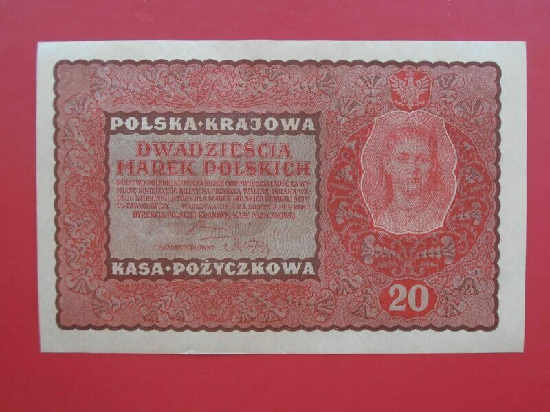 Poland 20 Marek  -  1919