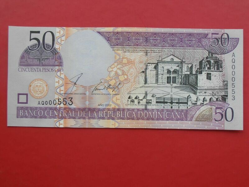 Dominican Republic 50 Pesos  -  2002