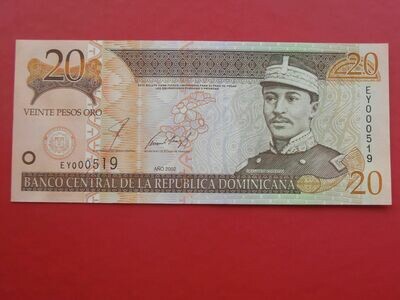 Dominican Republic 20 Pesos - 2002