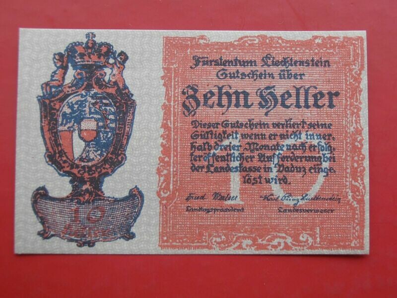 Liechtenstein 10 Heller  -  1920