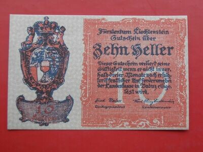 Liechtenstein 10 Heller - 1920