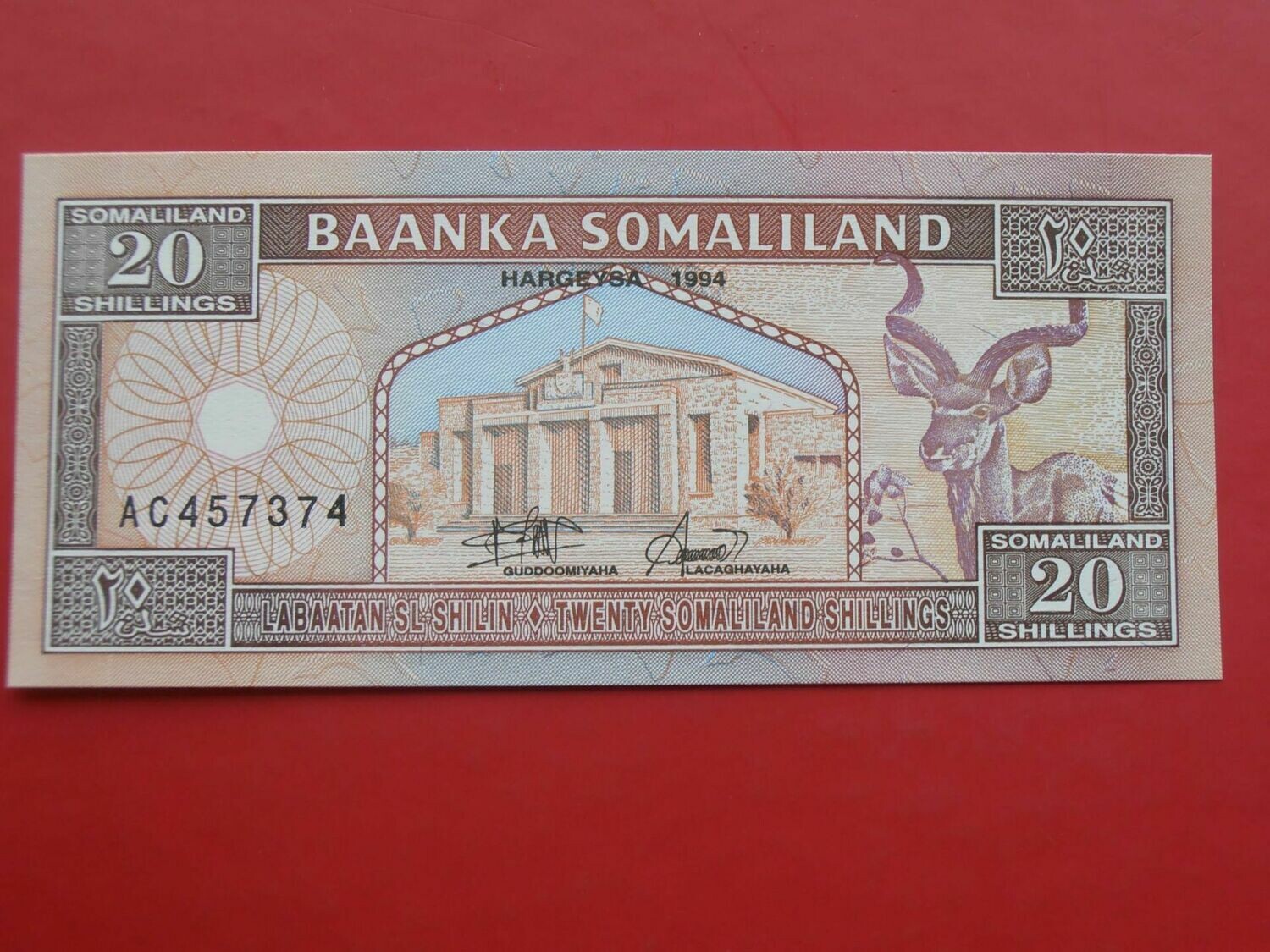 Somaliland 20 Shillings  -  1994