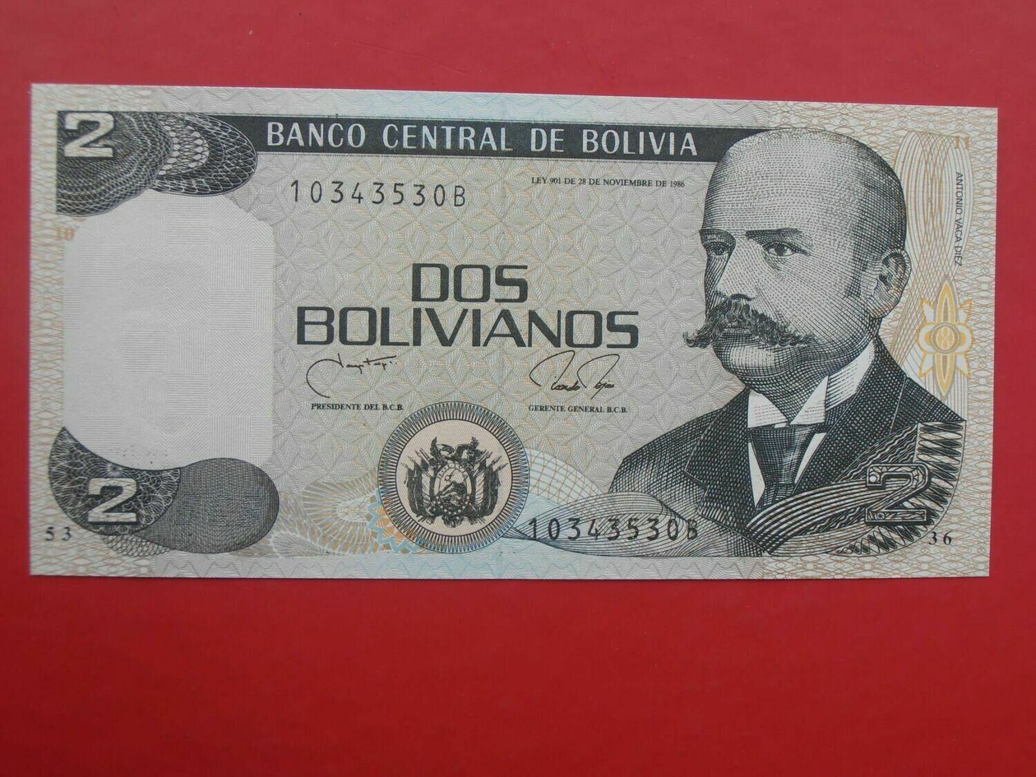 Bolivia 2 Bolivianos  -  1990