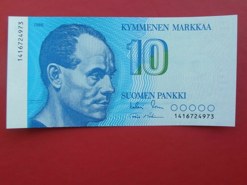 Finland 10 Markkaa  -  1986