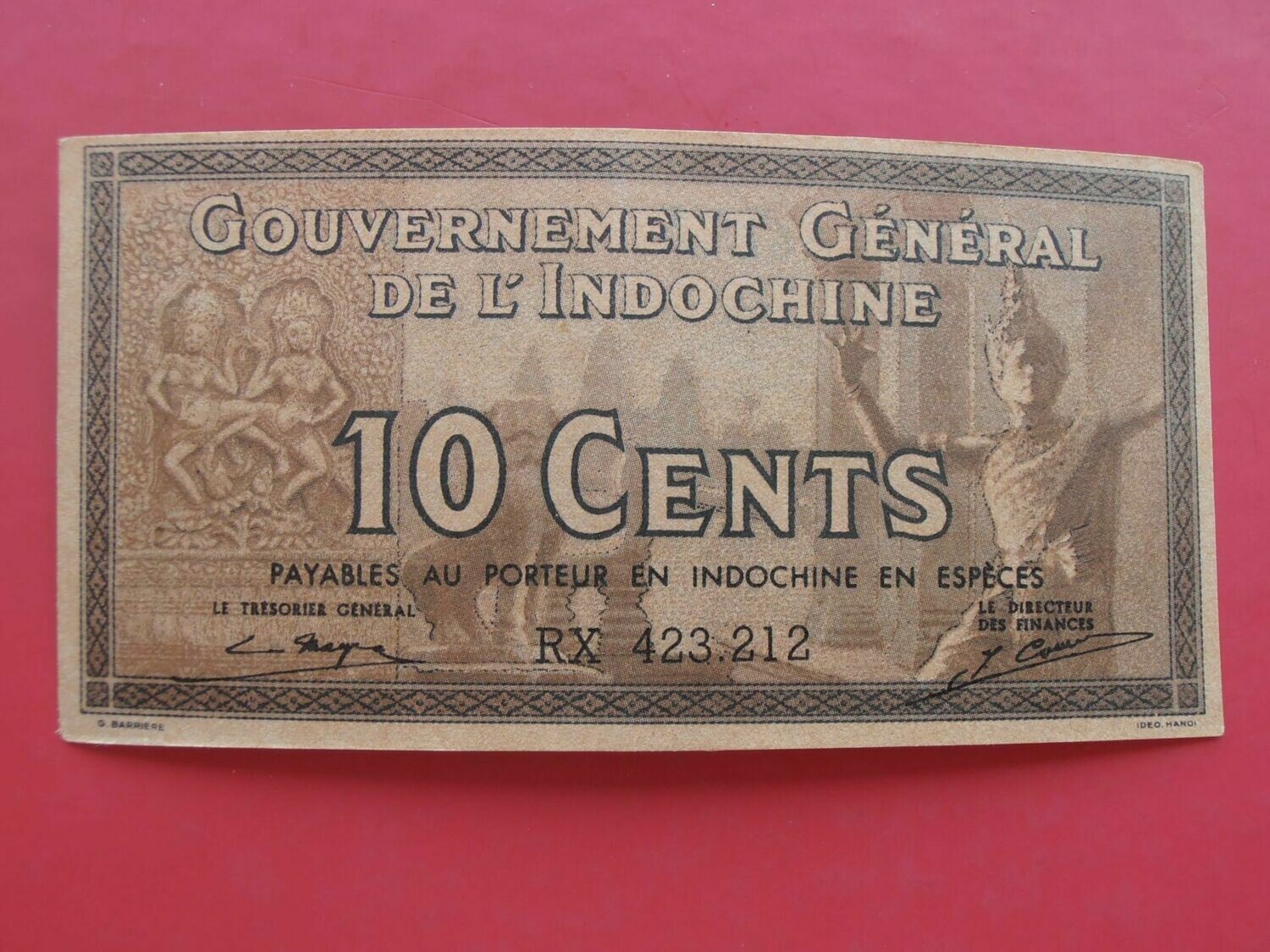 French Indo China 10 Cents  -  1939