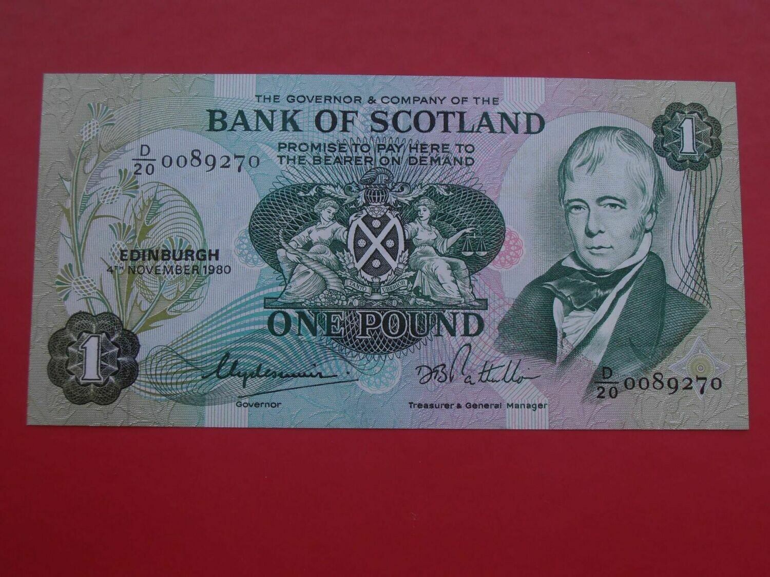 Bank of Scotland £1 - 1980