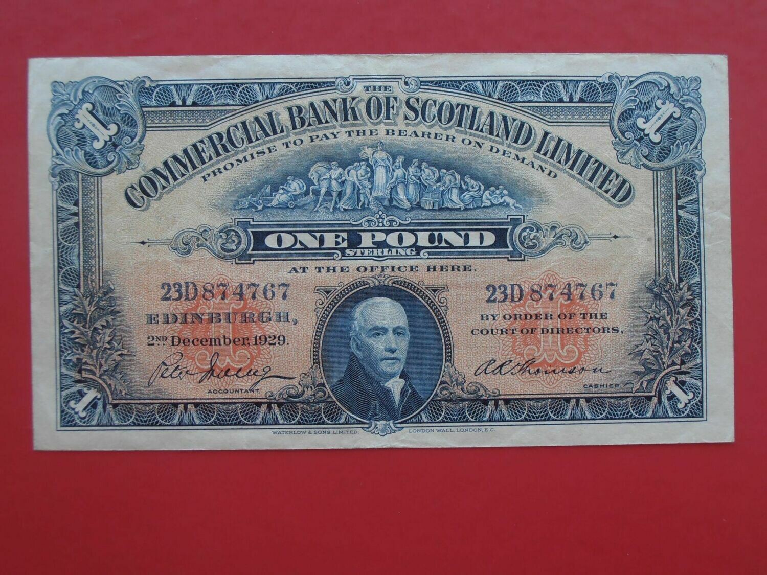 Commercial Bank of Scotland £1 - 1929