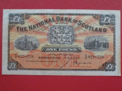 National Bank of Scotland £1 - 1950