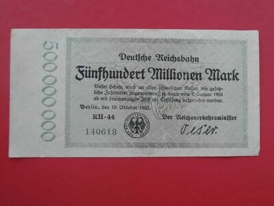Germany 500 Million Marks - 1923 (Railway)
