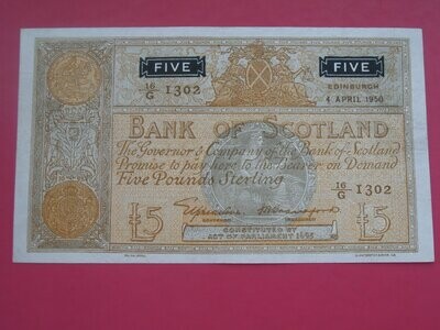 Bank of Scotland £5 - 1950