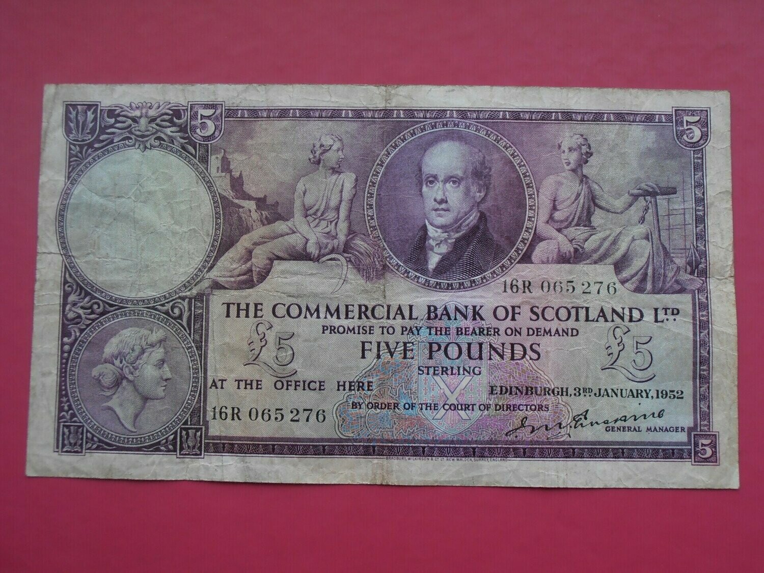 Commercial Bank of Scotland £5 - 1952