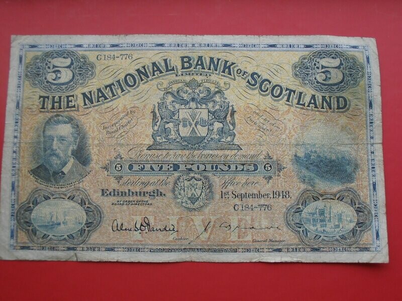 National Bank of Scotland £5 - 1948