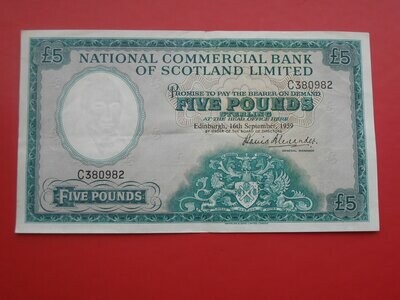 National Commercial Bank £5 - 1959