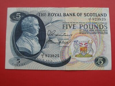 Royal Bank of Scotland £5 - 1966 David Dale