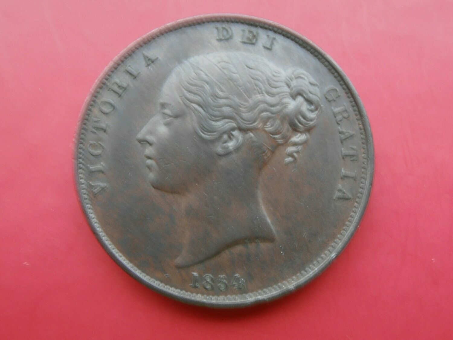 1854  -  Penny  (Plain Trident)