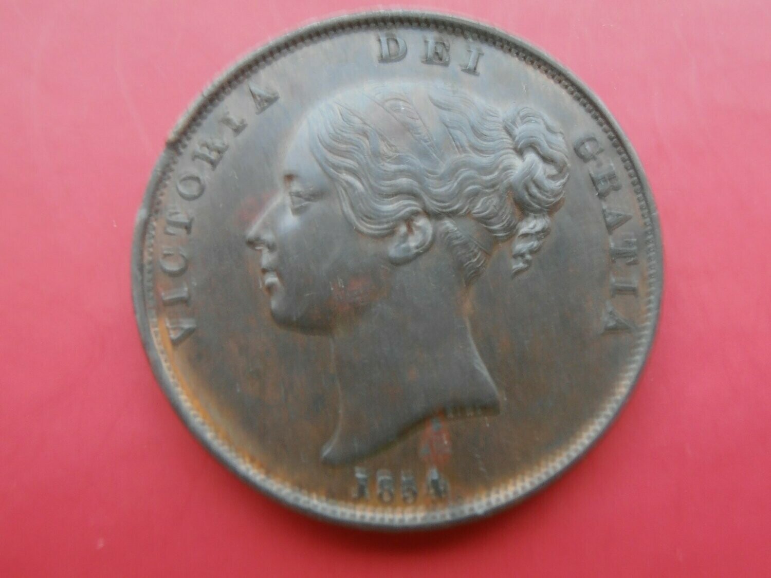 1854  - Penny  (Ornate Trident)
