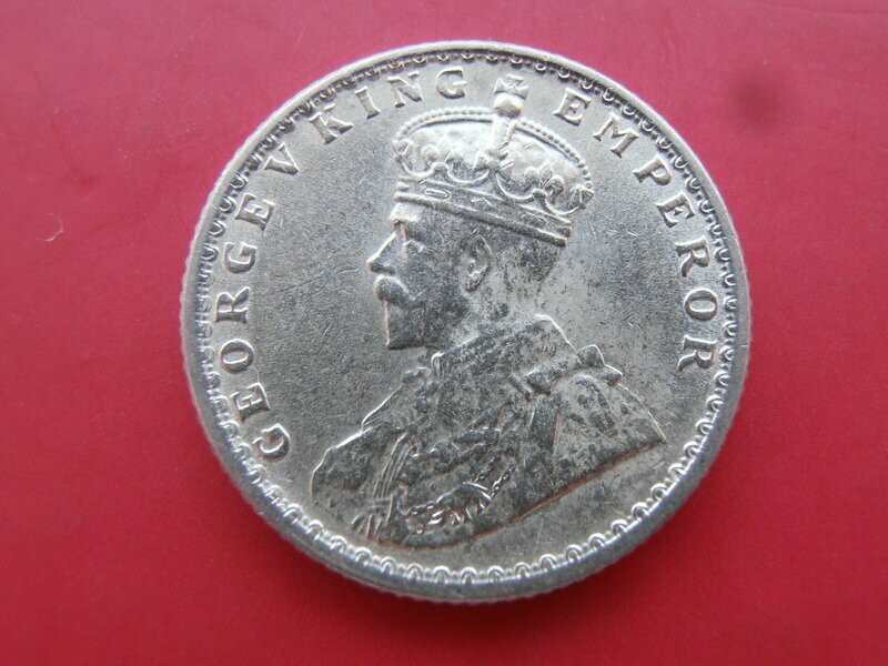 British India Quarter Rupee  -  1918
