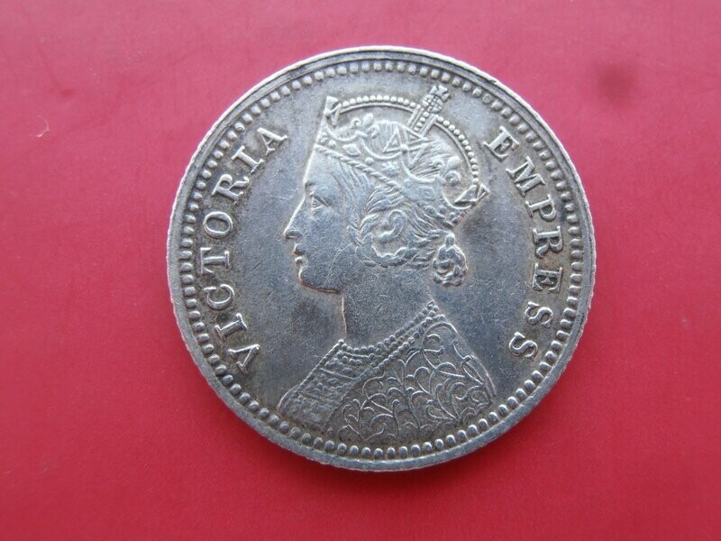 British India Quarter Rupee  -  1898