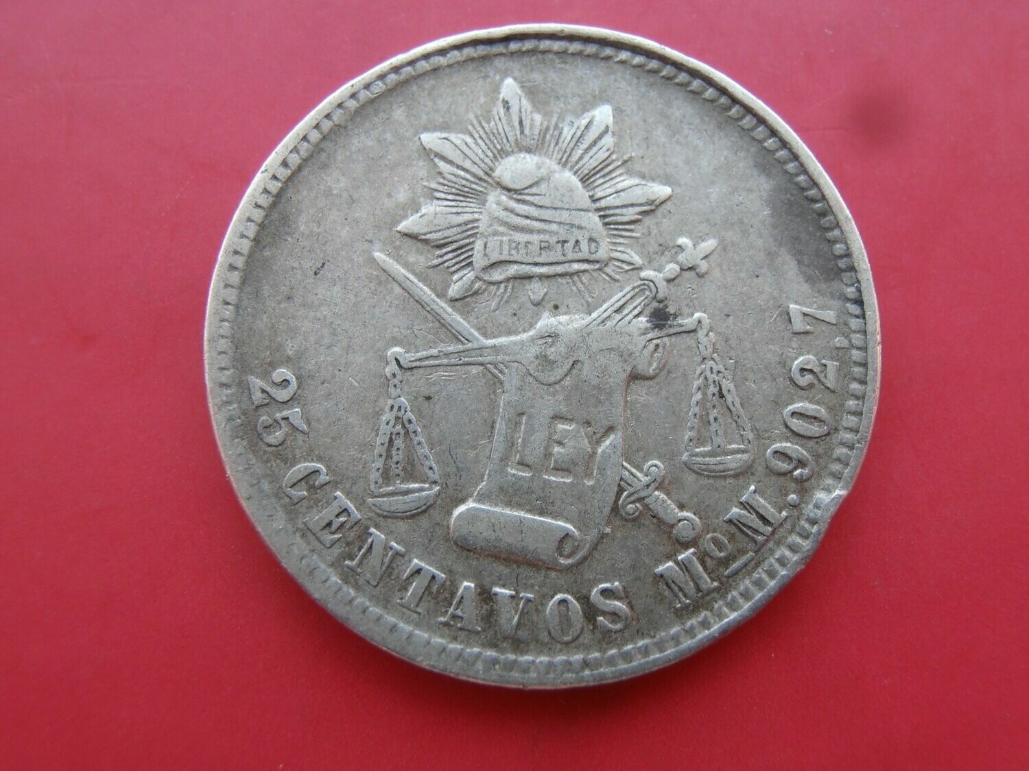 Mexico 25 Centavos -  1885