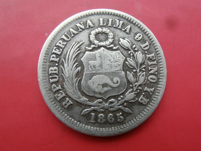 Peru 1/5 Sol  -  1865