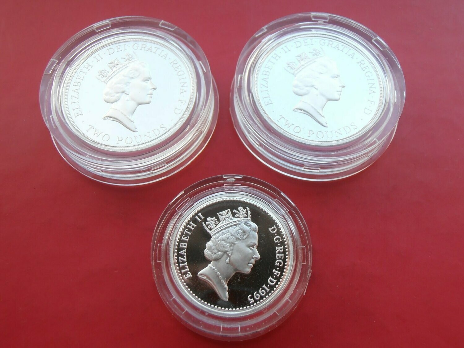 Silver Proof Three Coin Family Collection  -  1995