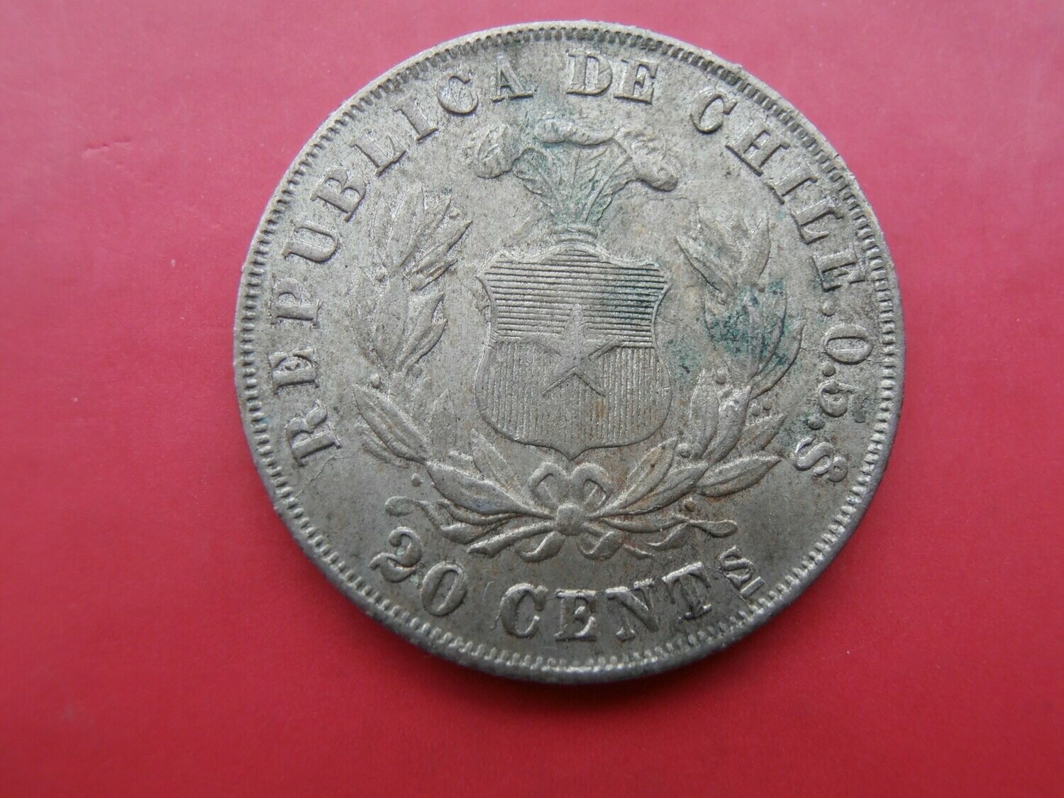 Chile 20 Centavos  -  1892