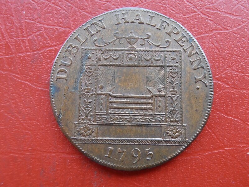 Dublin Halfpenny Token  -  1795