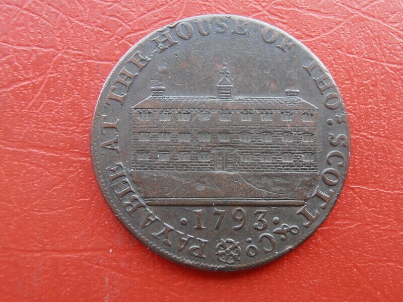 Gatehouse of Fleet Halfpenny Token  -  1793