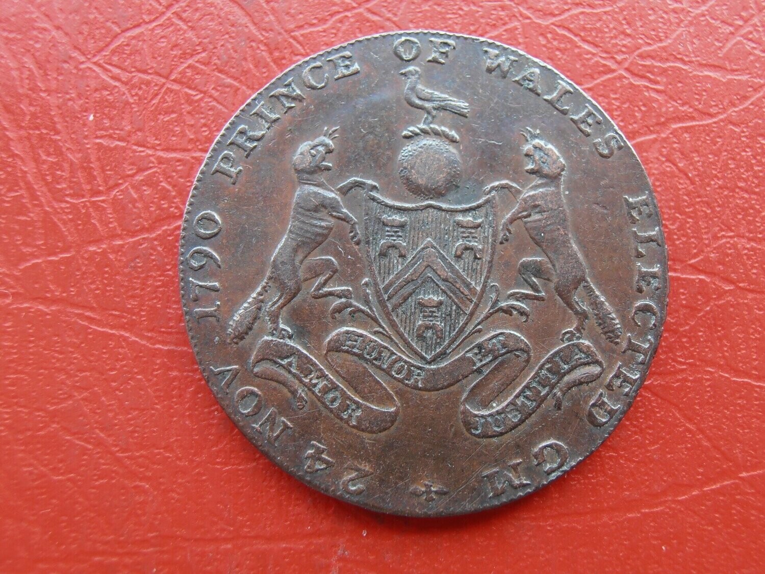 Middlesex Halfpenny Token  -  No Date (Masonic)