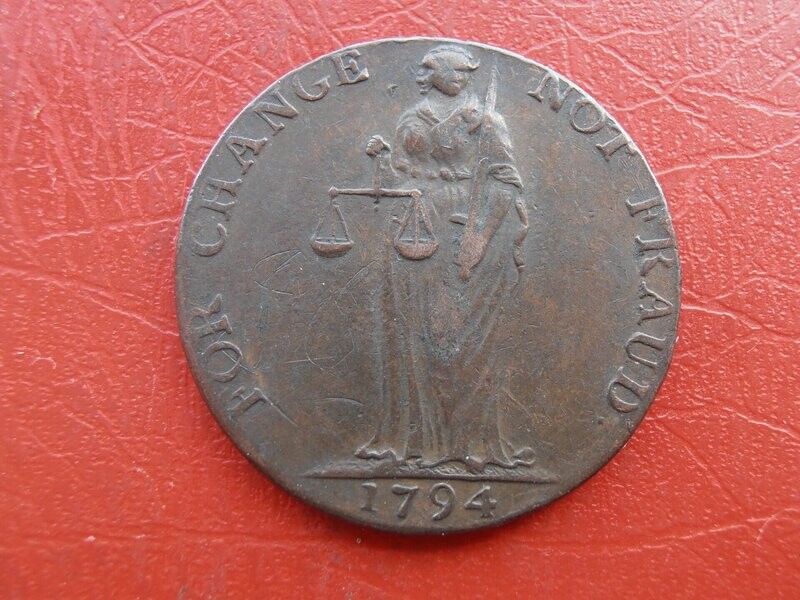 Hereford Halfpenny Token  -  1794
